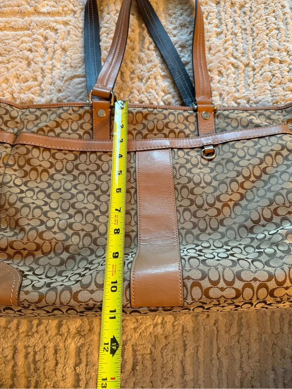 Coach Signature Canvas Diaper Tote Bag